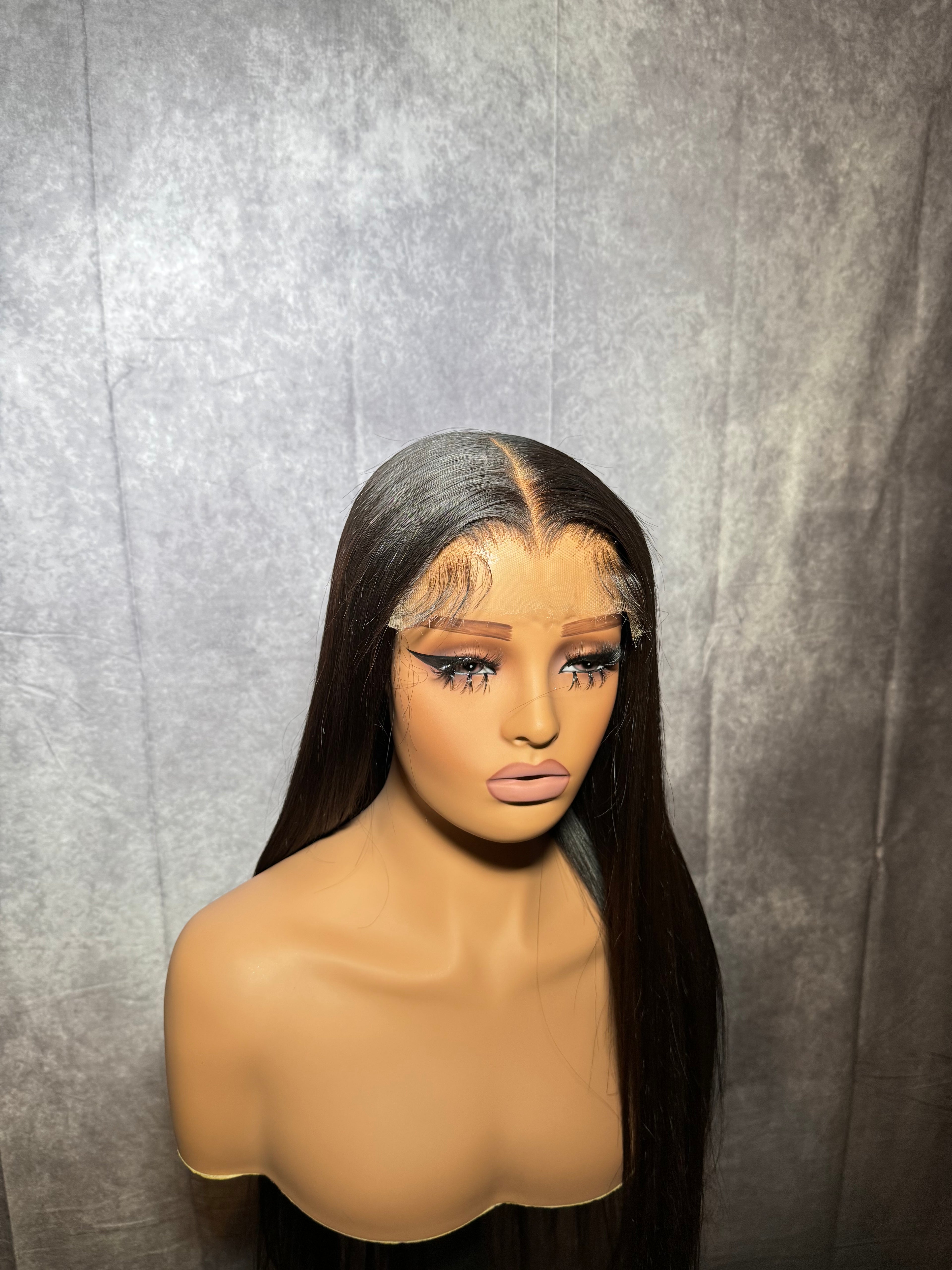 Classic Straight Middle Part Ready To Wear Glueless Wig VIRGIN