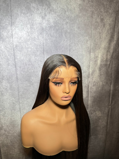 Classic Straight Middle Part Ready To Wear Glueless Wig VIRGIN