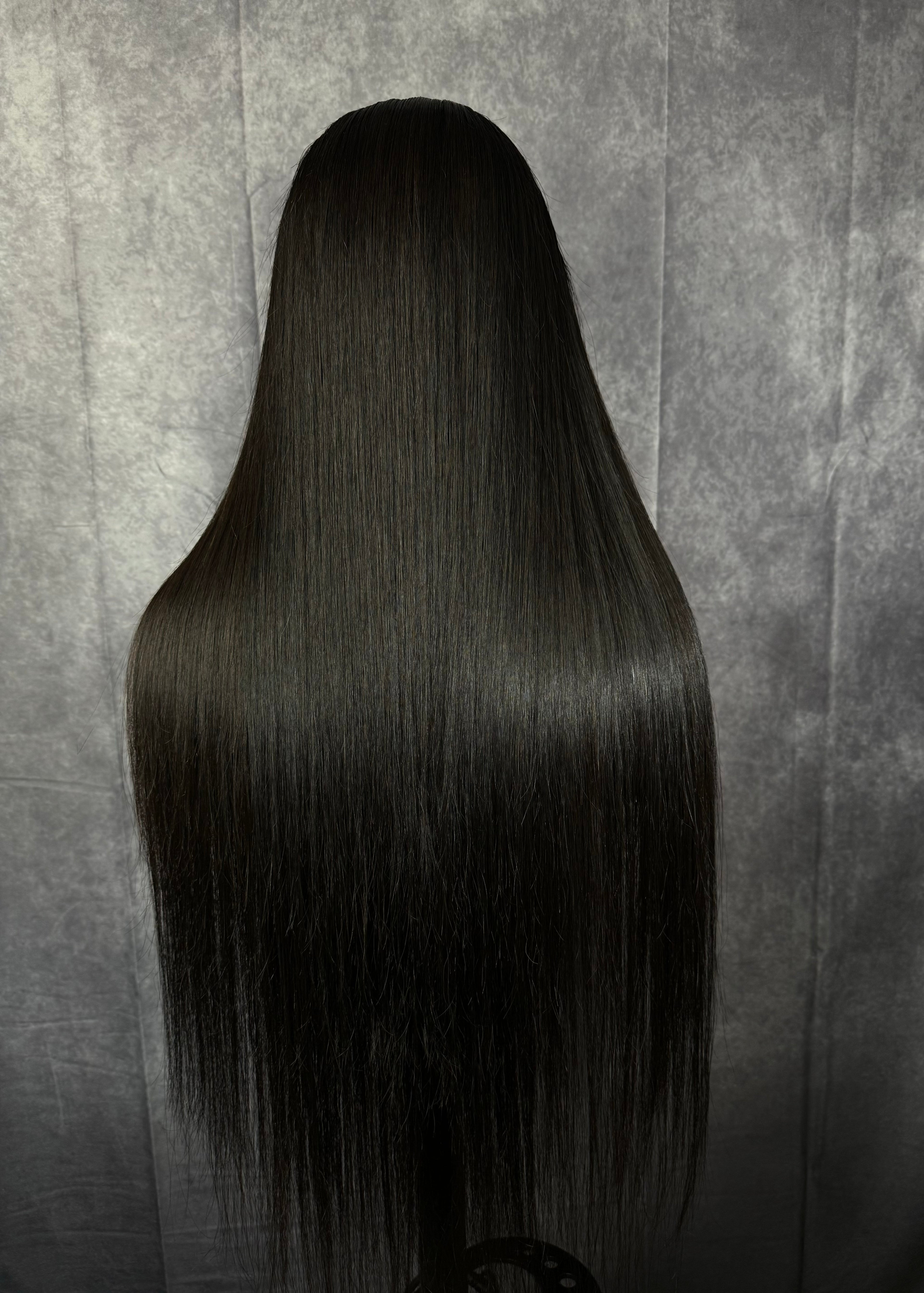 Classic Straight Middle Part Ready To Wear Glueless Wig VIRGIN
