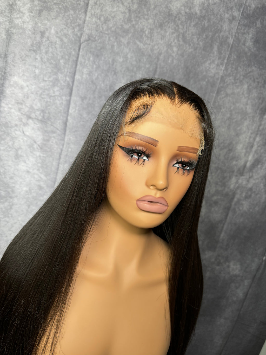 Classic Straight Middle Part Ready To Wear Glueless Wig VIRGIN